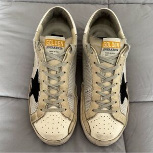 Golden Goose Gray Gum Cord and Black Star Sneakers Size 43